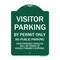 Signmission Visitor Parking By Permit No Public Parking Heavy-Gauge Aluminum Sign, 24" x 18", GW-1824-9741 A-DES-GW-1824-9741 - alternate 1